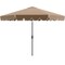 Polyester Auto Tilt Patio Umbrella 10x8.2 ft with Crank and Air Vent